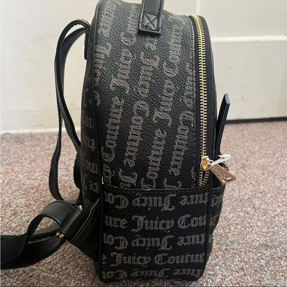 NWT Juicy Couture Gothic Dots Black/Taupe Bestsellers Pullout Pouch Backpack $99